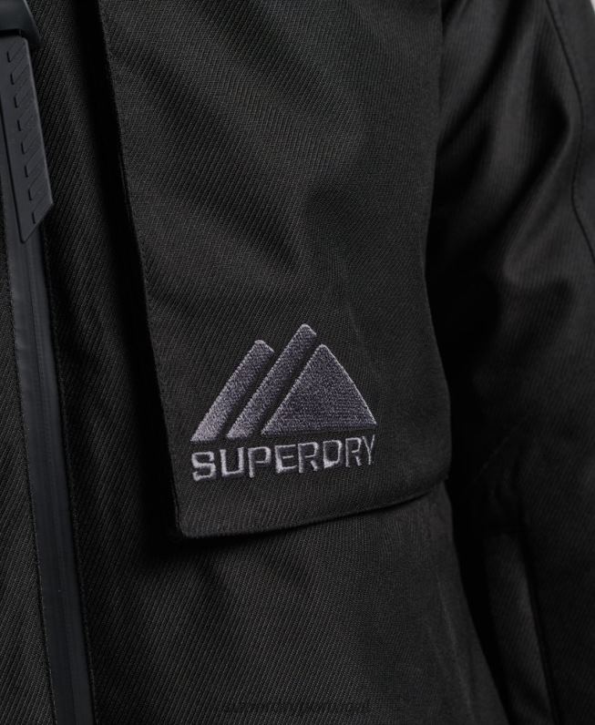 jaqueta freeride homens preto roupas Superdry 2208H981