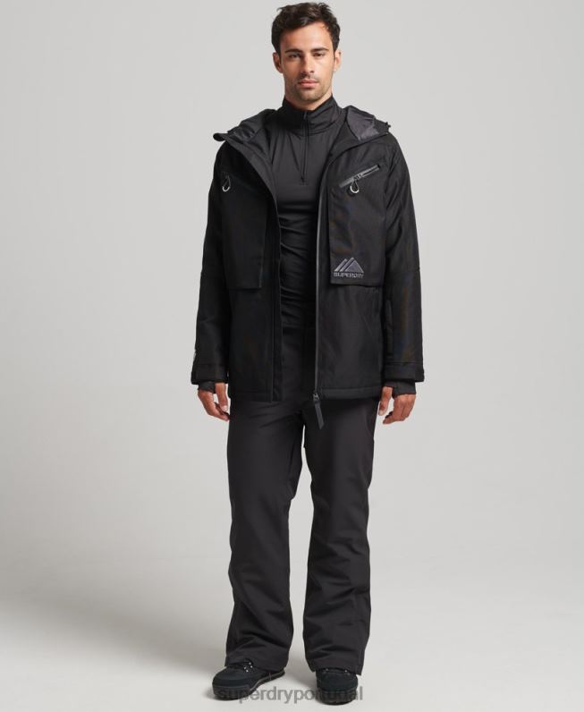 jaqueta freeride homens preto roupas Superdry 2208H981