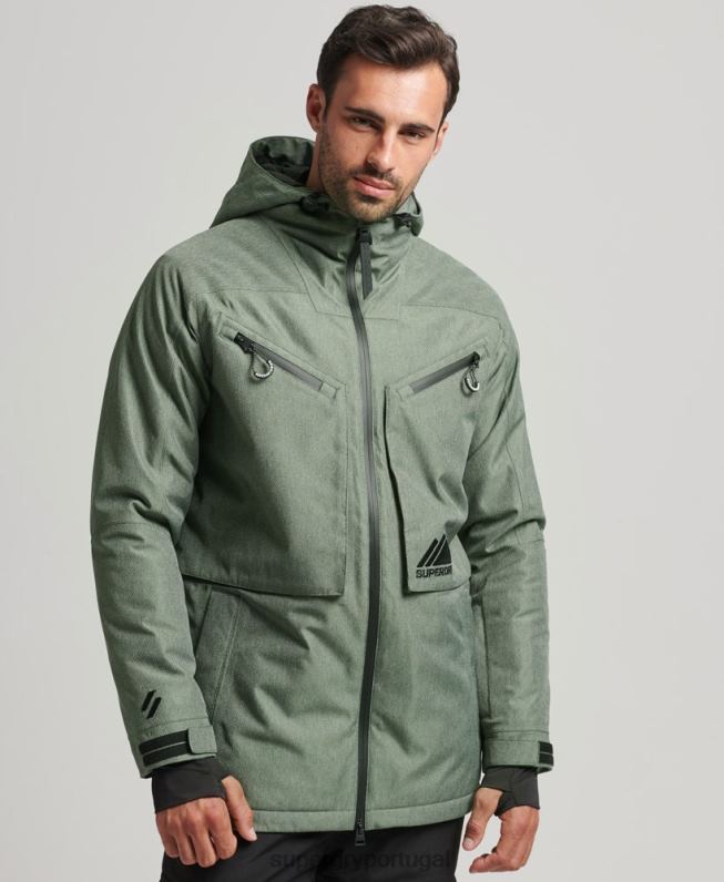 jaqueta freeride homens verde roupas Superdry 2208H982