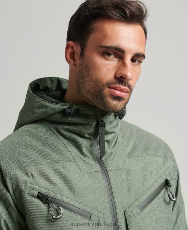 jaqueta freeride homens verde roupas Superdry 2208H982