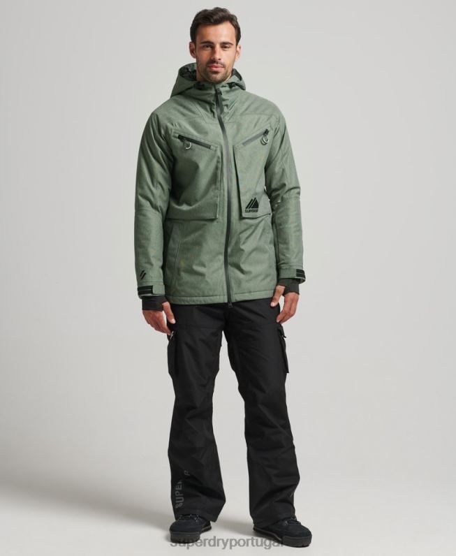 jaqueta freeride homens verde roupas Superdry 2208H982