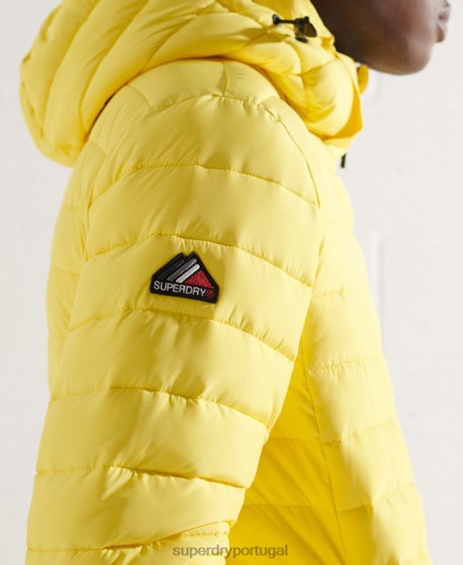 jaqueta fuji com capuz homens amarelo roupas Superdry 2208H1162