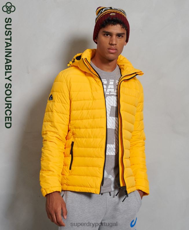 jaqueta fuji com capuz homens amarelo roupas Superdry 2208H4748