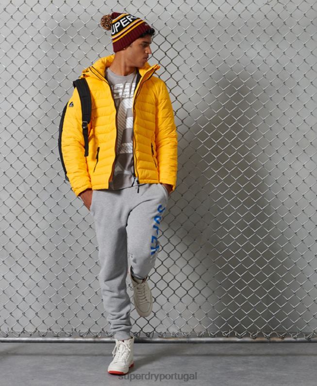 jaqueta fuji com capuz homens amarelo roupas Superdry 2208H4748
