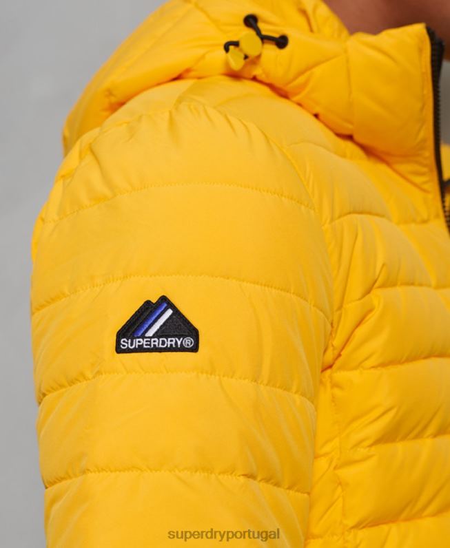 jaqueta fuji com capuz homens amarelo roupas Superdry 2208H4748