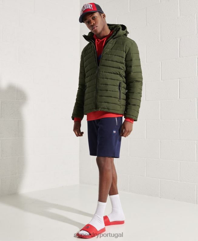 jaqueta fuji com capuz homens caqui roupas Superdry 2208H4657