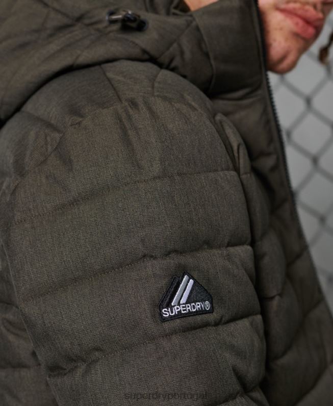 jaqueta fuji com capuz homens cinza escuro roupas Superdry 2208H4731