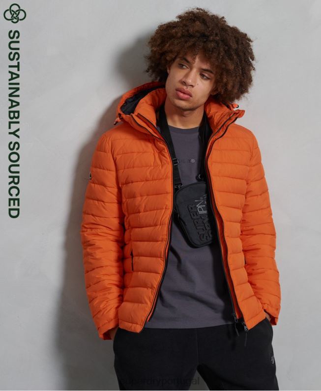 jaqueta fuji com capuz homens laranja roupas Superdry 2208H4747