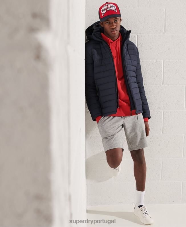 jaqueta fuji com capuz homens marinha roupas Superdry 2208H4668