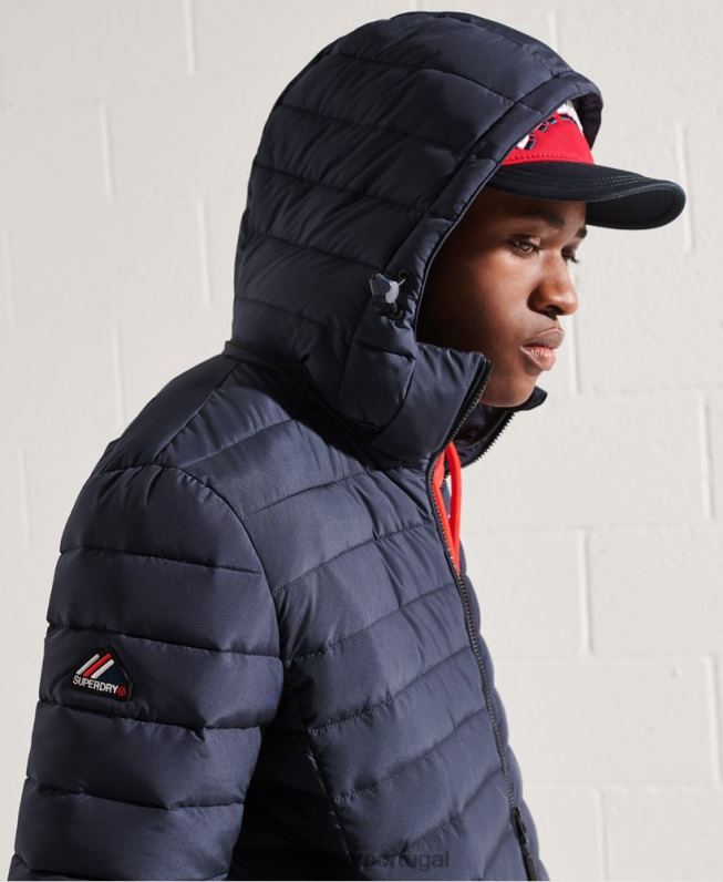 jaqueta fuji com capuz homens marinha roupas Superdry 2208H4668
