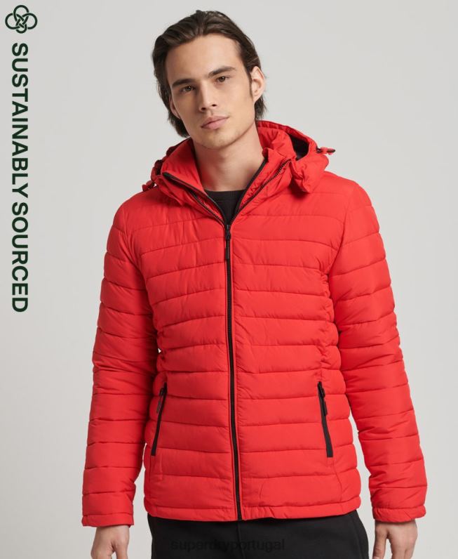 jaqueta fuji com capuz homens vermelho roupas Superdry 2208H4730