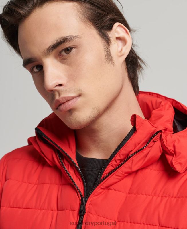 jaqueta fuji com capuz homens vermelho roupas Superdry 2208H4730