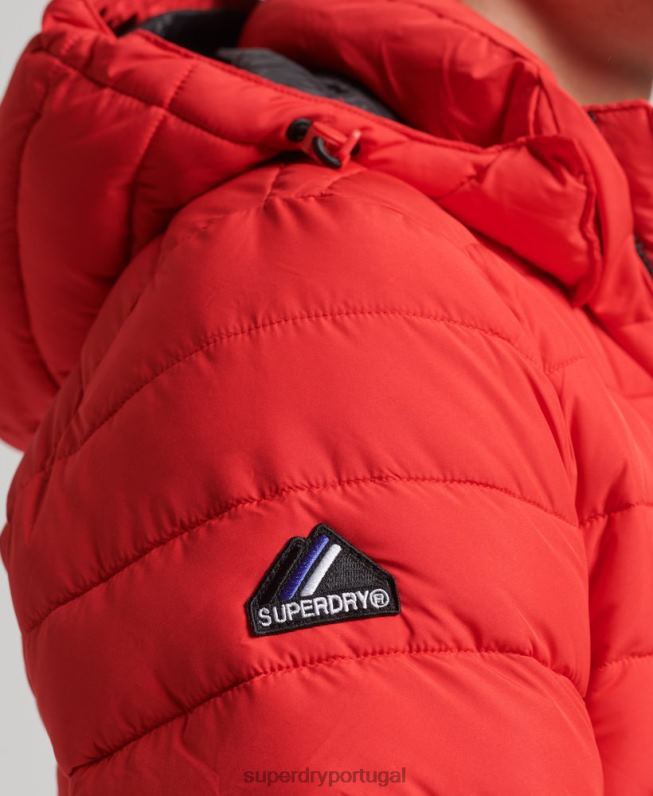 jaqueta fuji com capuz homens vermelho roupas Superdry 2208H4730