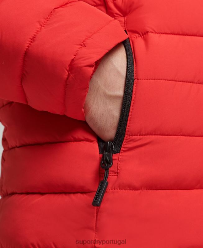 jaqueta fuji com capuz homens vermelho roupas Superdry 2208H4730