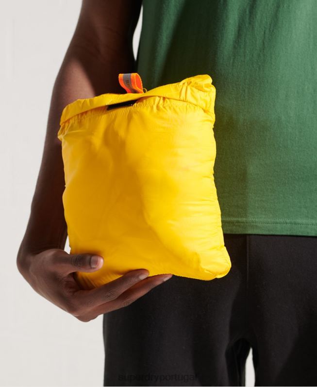 jaqueta fuji packaway microcolcha homens amarelo roupas Superdry 2208H1161