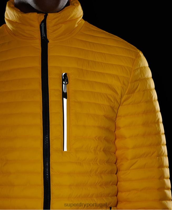 jaqueta fuji packaway microcolcha homens amarelo roupas Superdry 2208H1161
