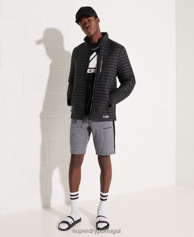 jaqueta fuji packaway microcolcha homens preto roupas Superdry 2208H1184