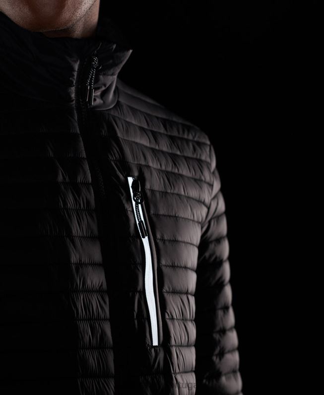 jaqueta fuji packaway microcolcha homens preto roupas Superdry 2208H1184