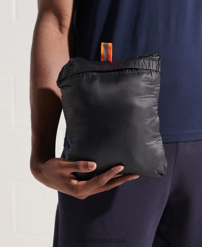 jaqueta fuji packaway microcolcha homens preto roupas Superdry 2208H1184