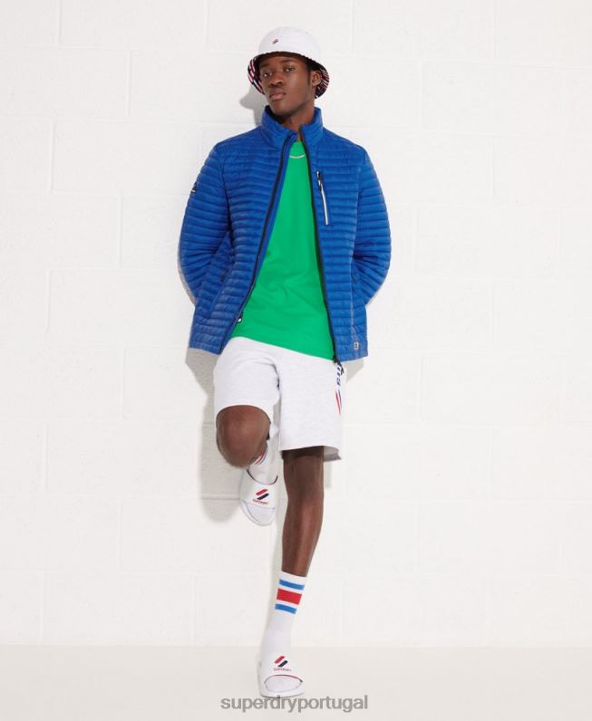 jaqueta fuji packaway sem capuz homens azul roupas Superdry 2208H1191