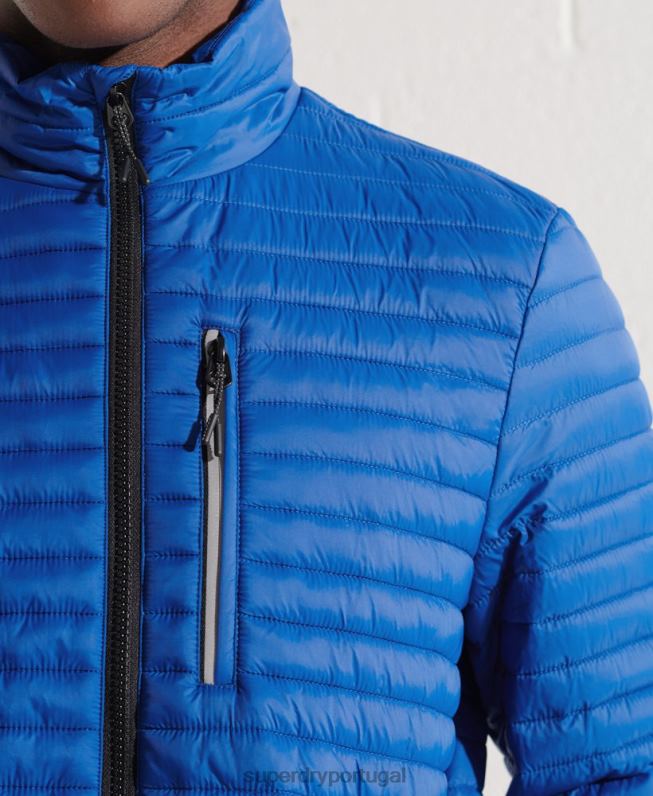 jaqueta fuji packaway sem capuz homens azul roupas Superdry 2208H1191
