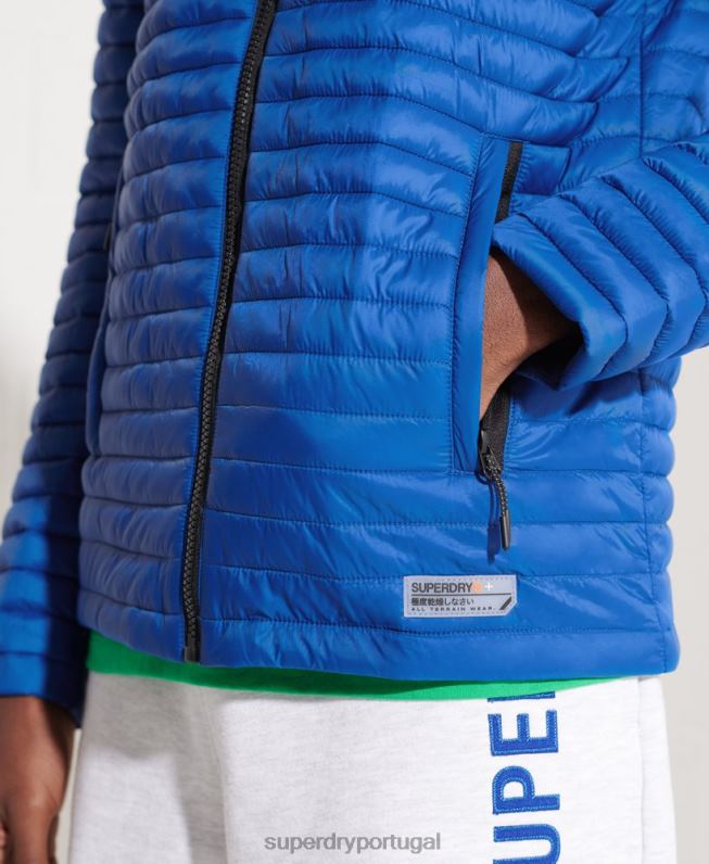 jaqueta fuji packaway sem capuz homens azul roupas Superdry 2208H1191