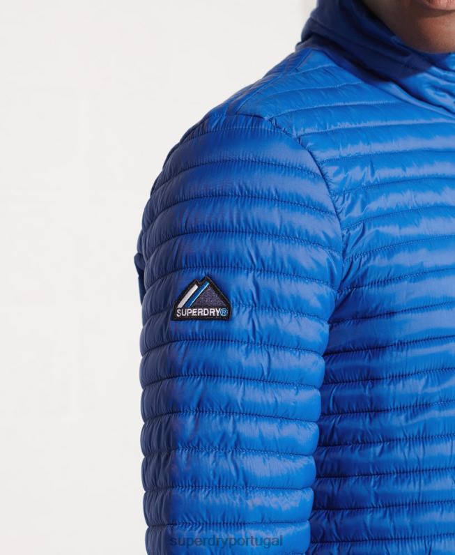 jaqueta fuji packaway sem capuz homens azul roupas Superdry 2208H1191