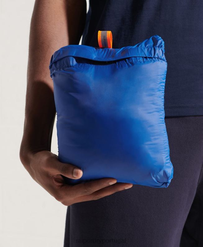 jaqueta fuji packaway sem capuz homens azul roupas Superdry 2208H1191
