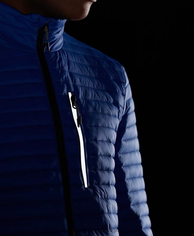 jaqueta fuji packaway sem capuz homens azul roupas Superdry 2208H1191