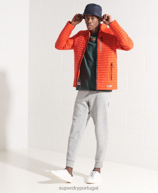 jaqueta fuji packaway sem capuz homens laranja roupas Superdry 2208H1190