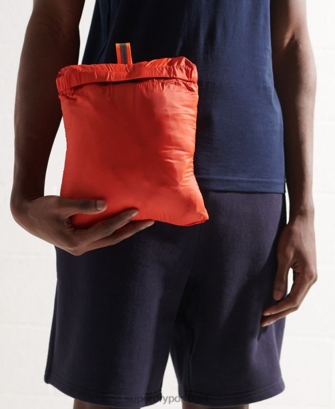 jaqueta fuji packaway sem capuz homens laranja roupas Superdry 2208H1190