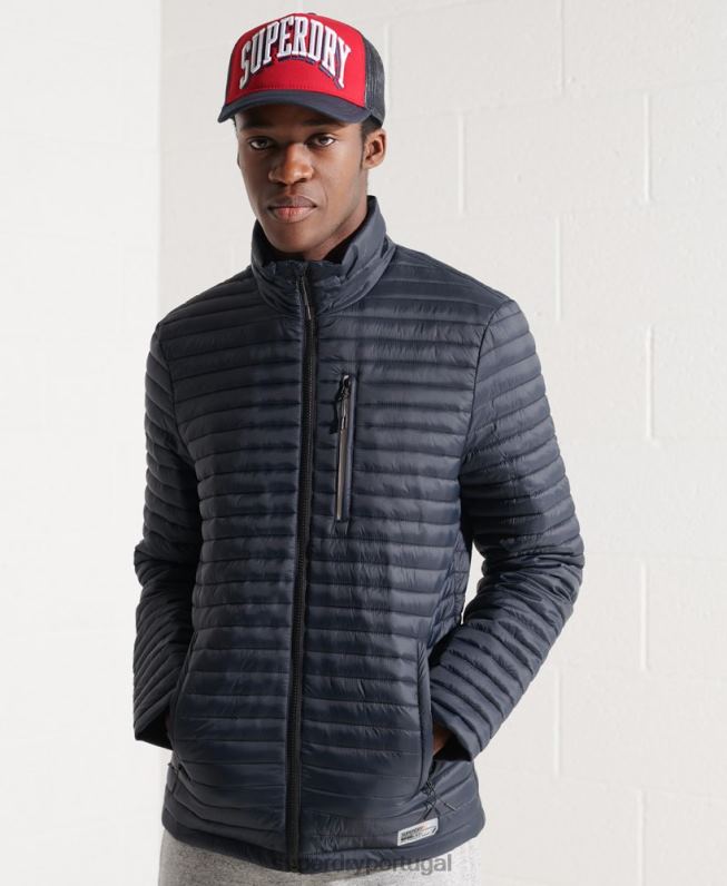 jaqueta fuji packaway sem capuz homens marinha roupas Superdry 2208H1177