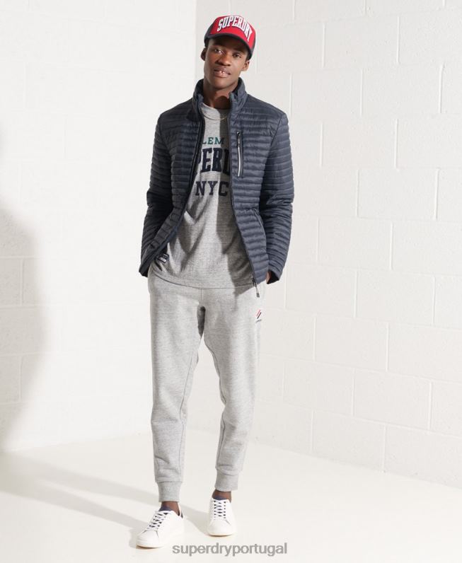 jaqueta fuji packaway sem capuz homens marinha roupas Superdry 2208H1177