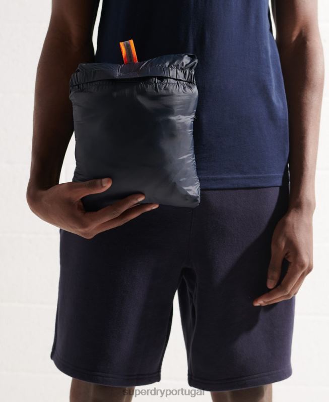 jaqueta fuji packaway sem capuz homens marinha roupas Superdry 2208H1177