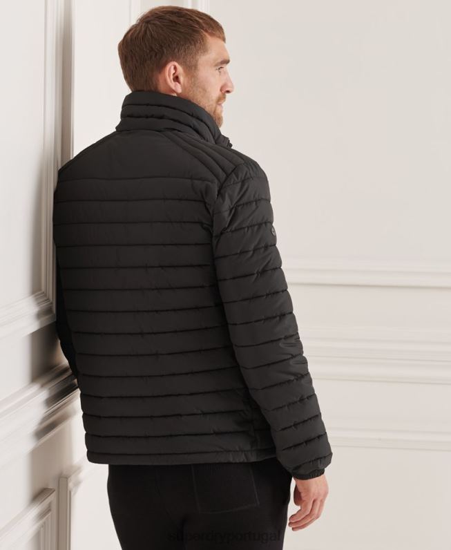 jaqueta fuji sem capuz studios homens preto roupas Superdry 2208H4663