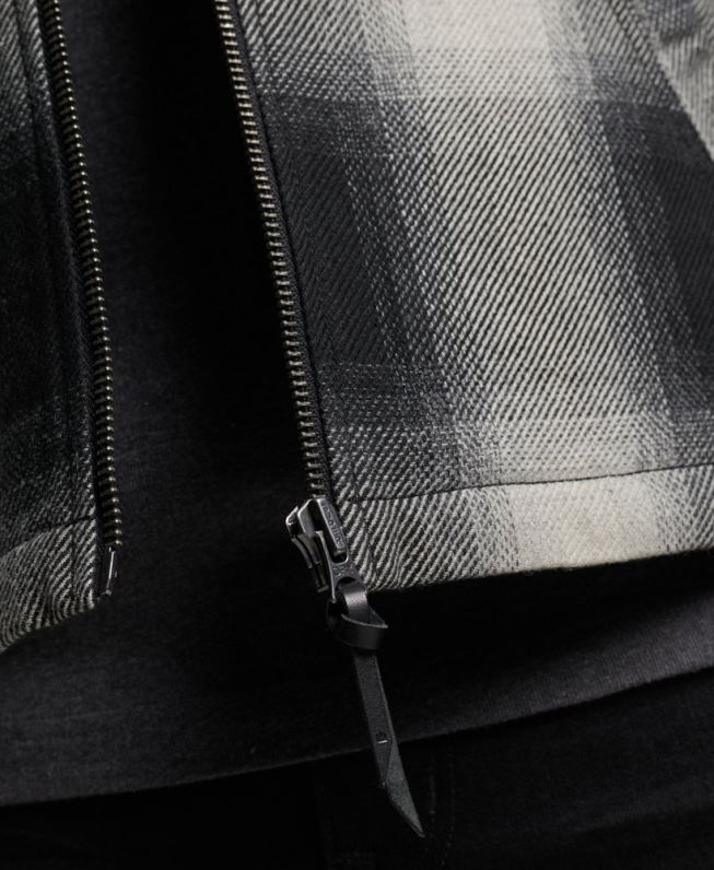 jaqueta harrington de lã vintage homens preto roupas Superdry 2208H4594