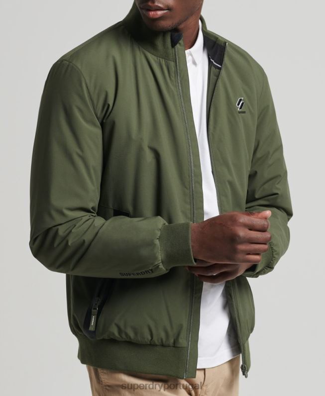 jaqueta harrington de treinamento de código homens caqui roupas Superdry 2208H1096