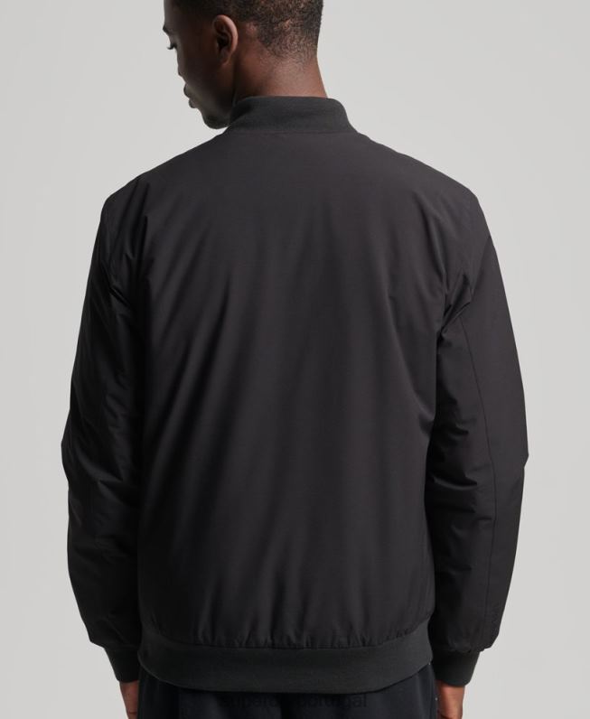 jaqueta harrington de treinamento de código homens preto roupas Superdry 2208H1109