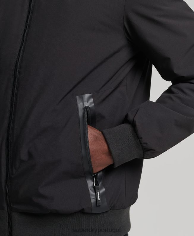 jaqueta harrington de treinamento de código homens preto roupas Superdry 2208H1109