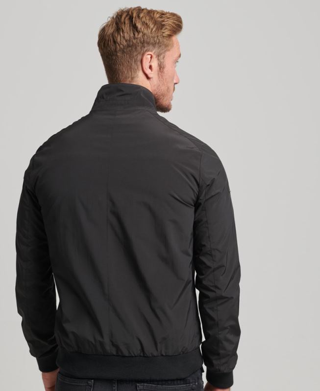 jaqueta harrington homens preto roupas Superdry 2208H4563