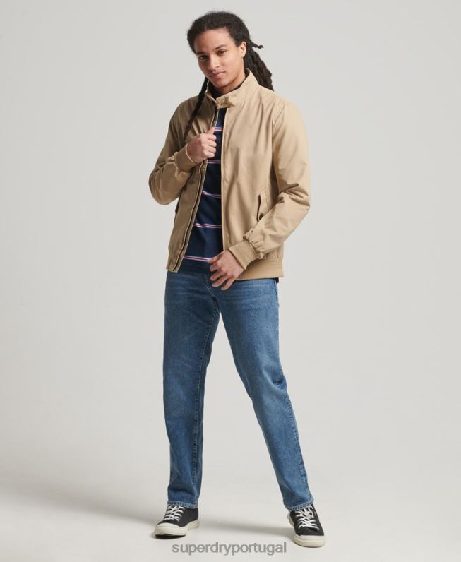 jaqueta harrington icônica homens bronzeado roupas Superdry 2208H4709