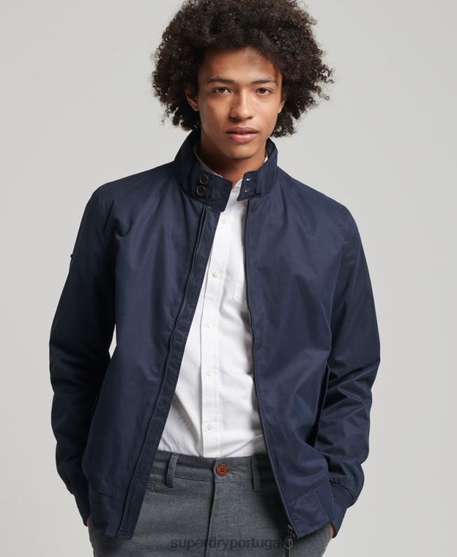 jaqueta harrington icônica homens marinha roupas Superdry 2208H4443
