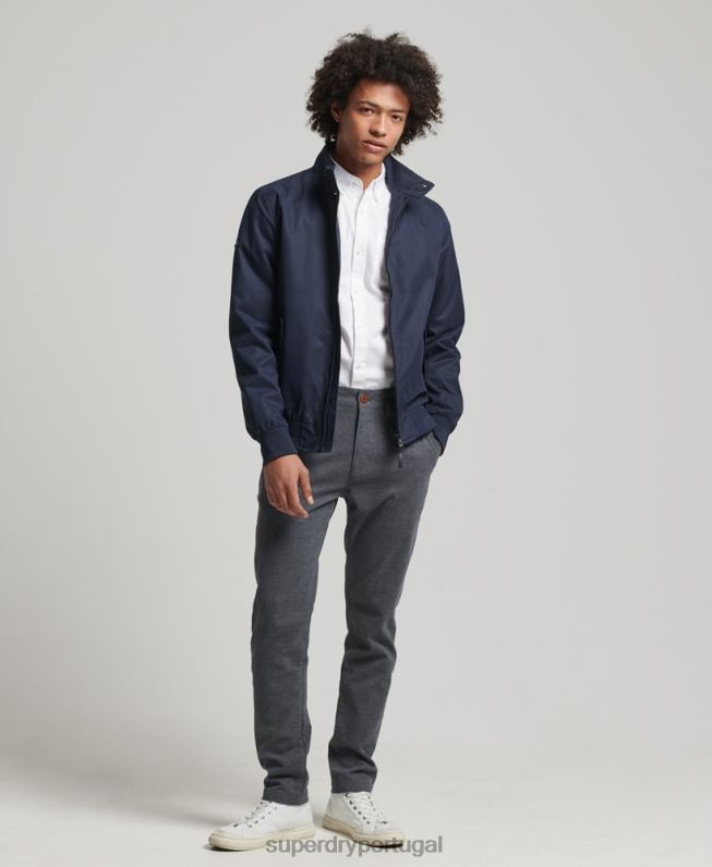 jaqueta harrington icônica homens marinha roupas Superdry 2208H4443