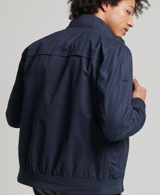 jaqueta harrington icônica homens marinha roupas Superdry 2208H4443