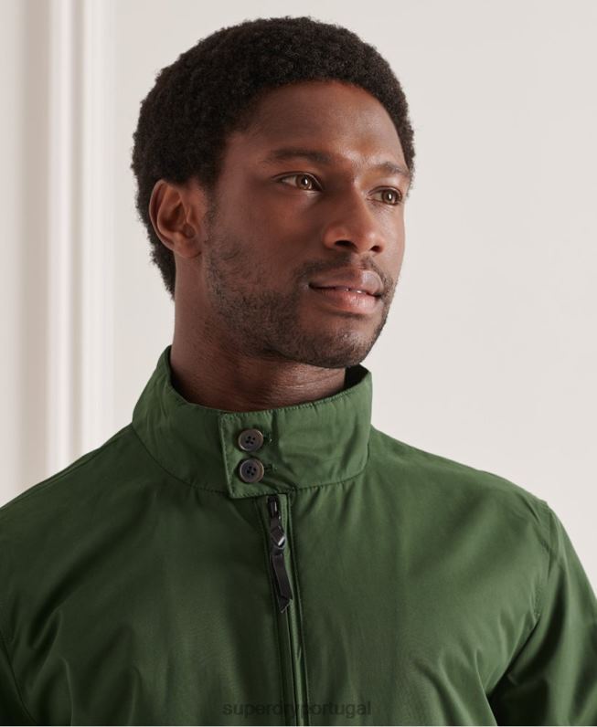 jaqueta harrington icônica homens verde roupas Superdry 2208H4614