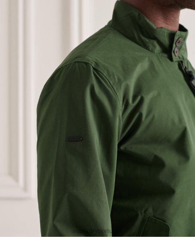 jaqueta harrington icônica homens verde roupas Superdry 2208H4614