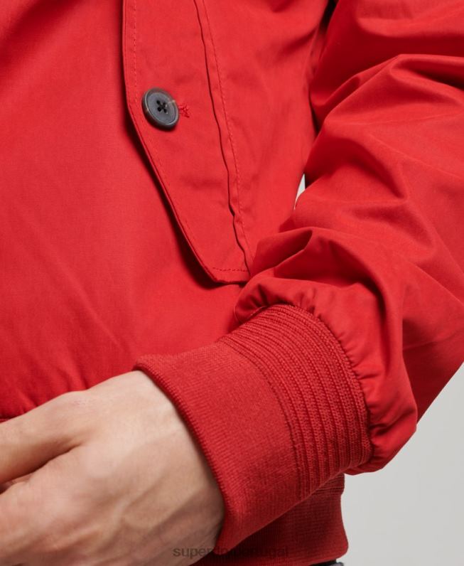 jaqueta harrington icônica homens vermelho roupas Superdry 2208H4465