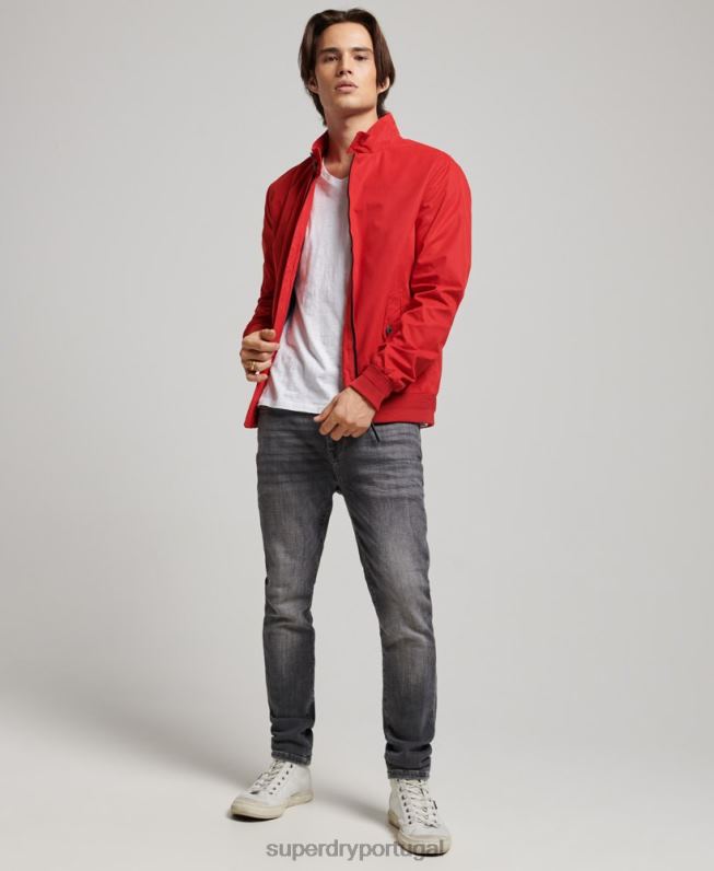 jaqueta harrington icônica homens vermelho roupas Superdry 2208H4465