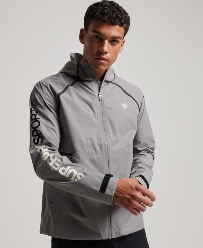 jaqueta impermeável homens cinza roupas Superdry 2208H1011
