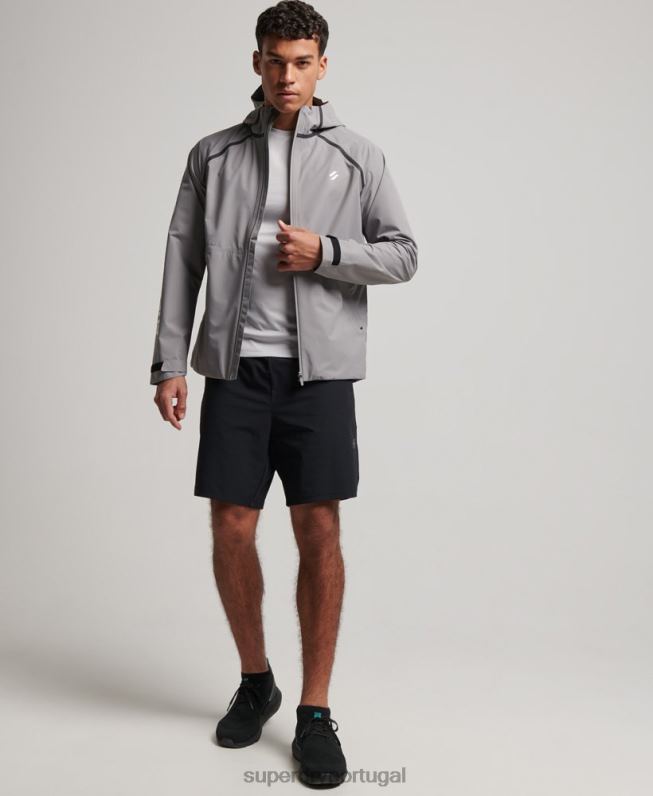 jaqueta impermeável homens cinza roupas Superdry 2208H1011